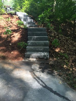 Stone Stair Installation in Hudson, MA (2)
