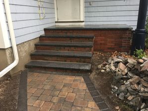 Brick Stair Installation in Hudson, MA (1)