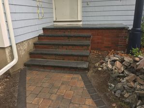 Brick Stair Installation in Hudson, MA (2)