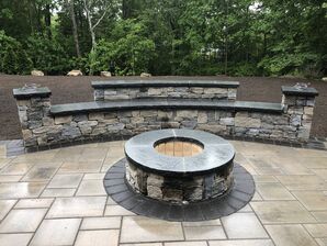 Fire Pit Installation in Hudson, MA (2)