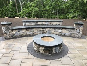 Fire Pit Installation in Hudson, MA (1)