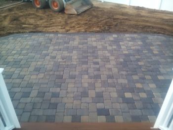 Paver installation in Northborough, MA by CR Landscape Stonework